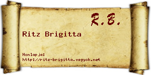 Ritz Brigitta névjegykártya